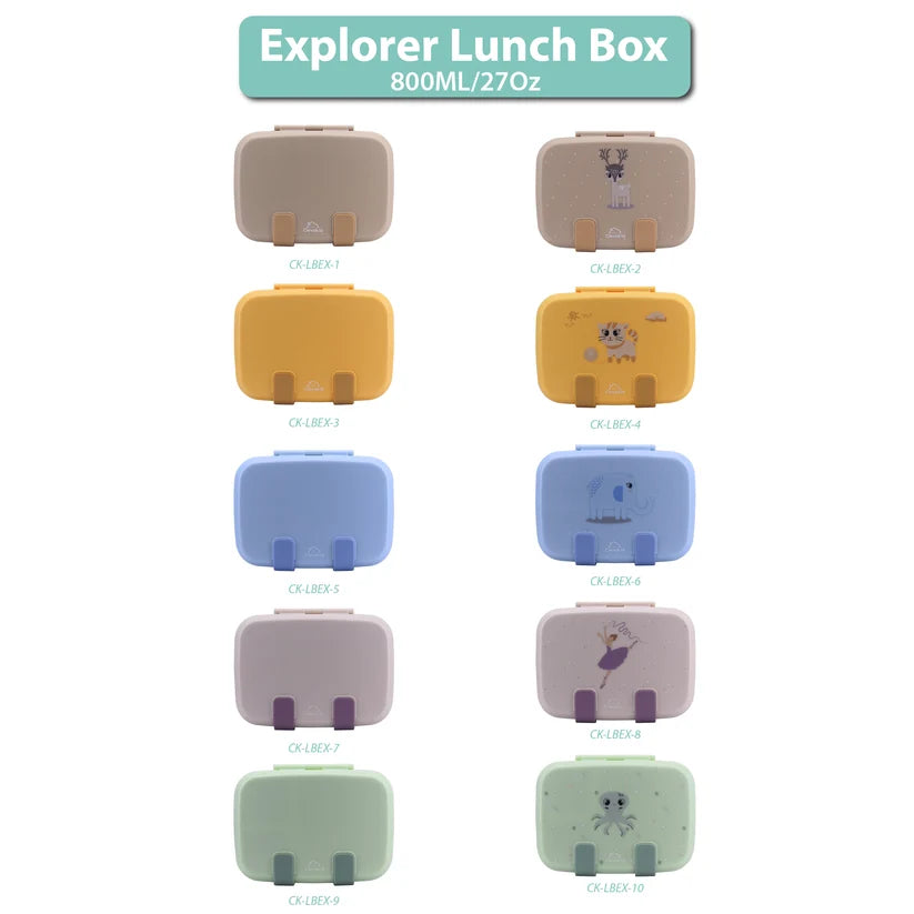 Clevakid Explorer Lunch Box Purple Light Powder 800ML \27 OZ - Clevapirouette Friend