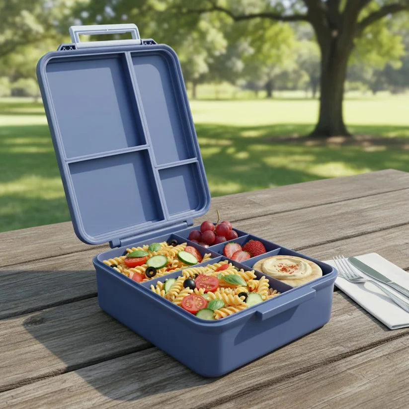 Clevakid Mega Lunch Box Blue Turquoise 1600ML\54 OZ