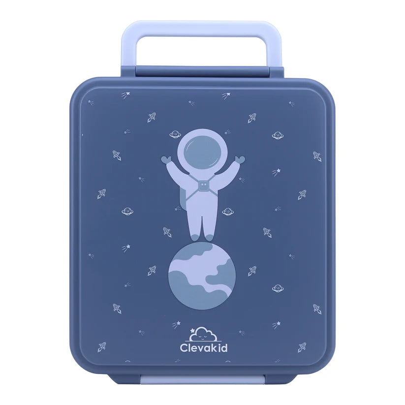 Clevakid Mega Lunch Box Blue Turquoise 1600ML\54 OZ- ClevaAstroo Friend