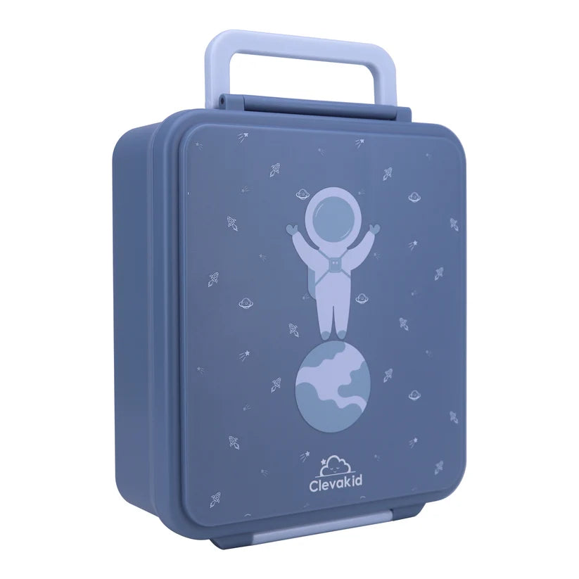 Clevakid Mega Lunch Box Blue Turquoise 1600ML\54 OZ- ClevaAstroo Friend