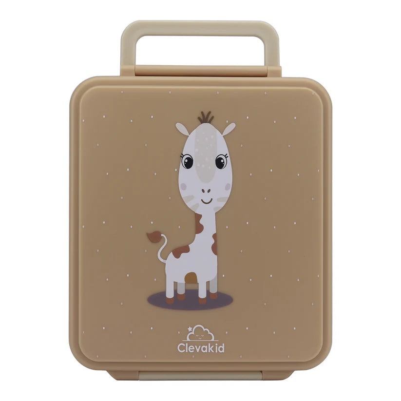 Clevakid Mega Lunch Box Brown Latte 1600ML\54 OZ- ClevaNeckee Friend