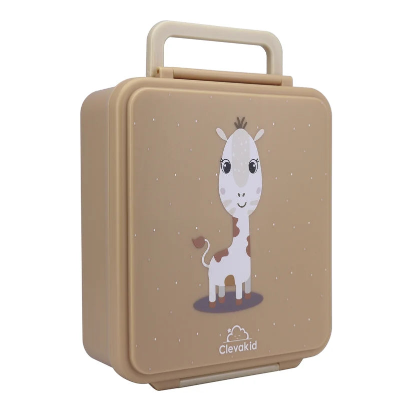 Clevakid Mega Lunch Box Brown Latte 1600ML\54 OZ- ClevaNeckee Friend