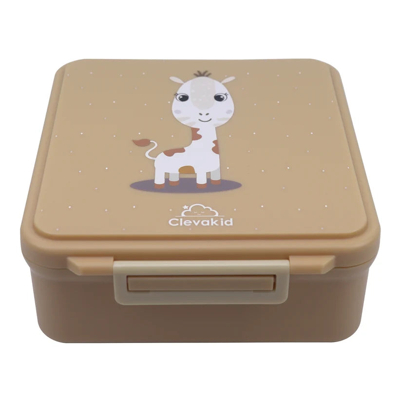 Clevakid Mega Lunch Box Brown Latte 1600ML\54 OZ- ClevaNeckee Friend