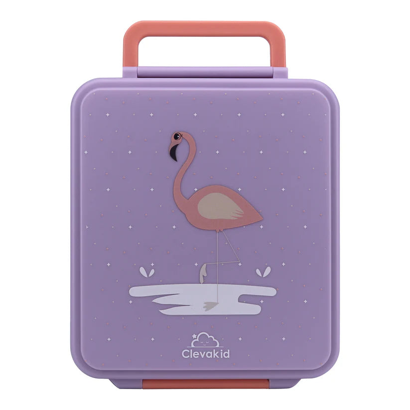 Clevakid Mega Lunch Box Purple Light 1600ML\54 OZ- ClevaMingoo Friend