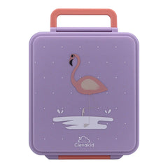 Clevakid Mega Lunch Box Purple Light 1600ML\54 OZ- ClevaMingoo Friend