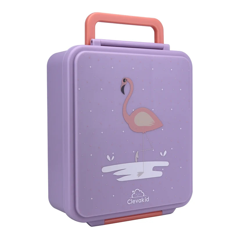 Clevakid Mega Lunch Box Purple Light 1600ML\54 OZ- ClevaMingoo Friend
