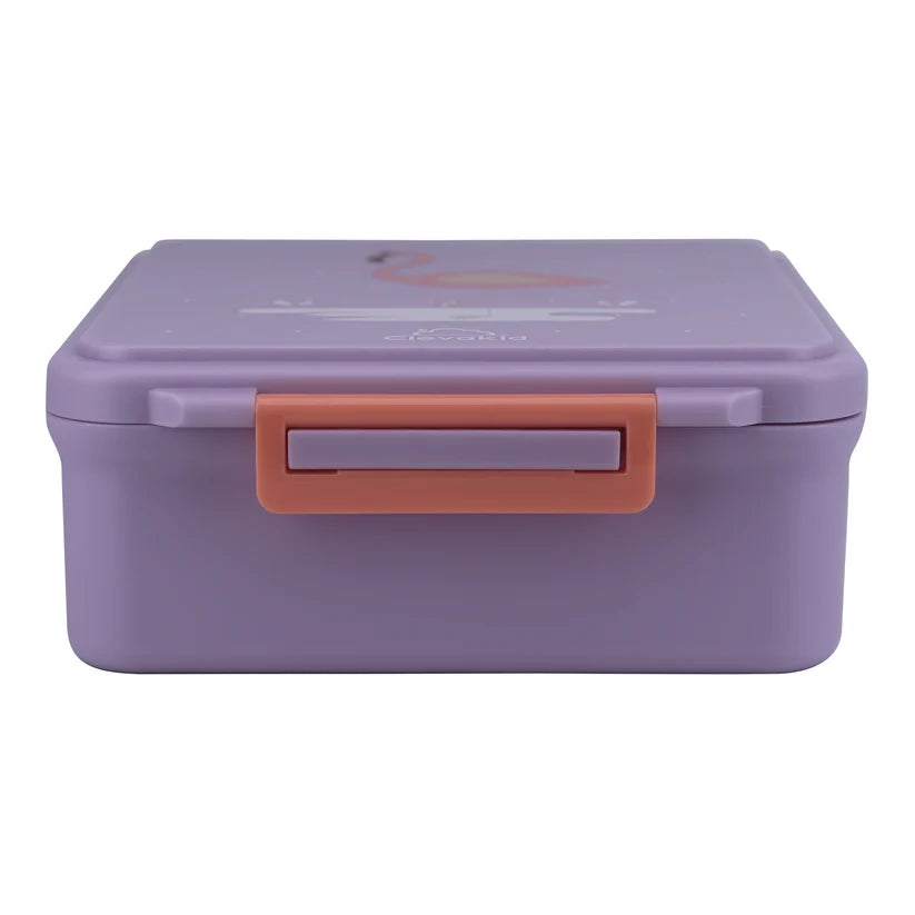 Clevakid Mega Lunch Box Purple Light 1600ML\54 OZ- ClevaMingoo Friend