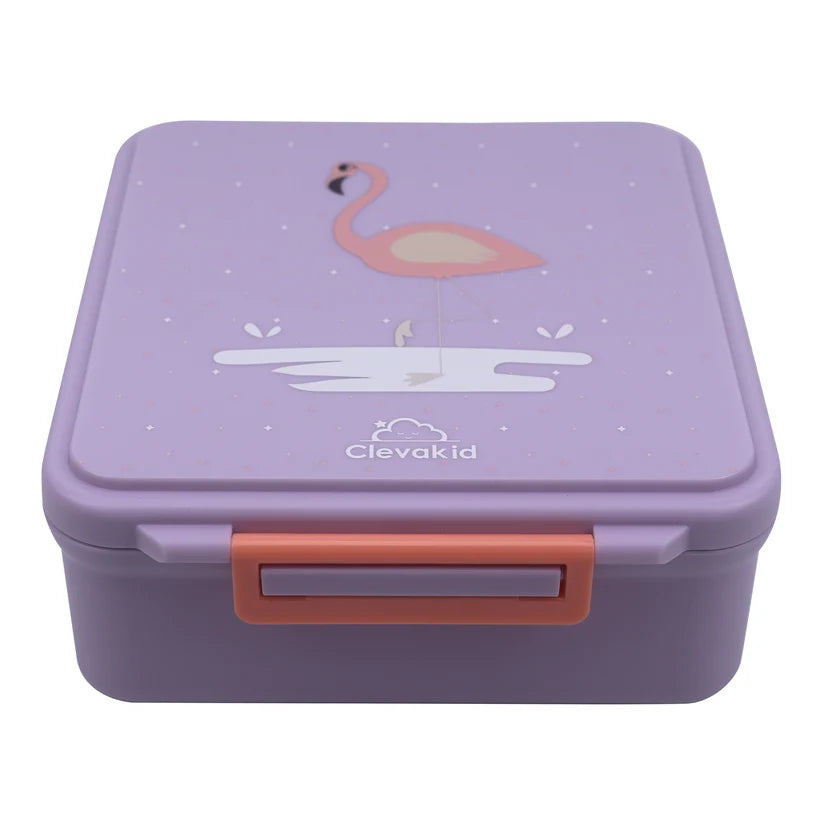 Clevakid Mega Lunch Box Purple Light 1600ML\54 OZ- ClevaMingoo Friend