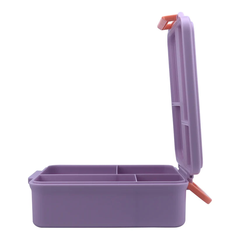 Clevakid Mega Lunch Box Purple Light 1600ML\54 OZ- ClevaMingoo Friend