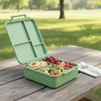 Clevakid Mega Lunch Box Green Leaves 1600ML\54 OZ- ClevaGator Friend