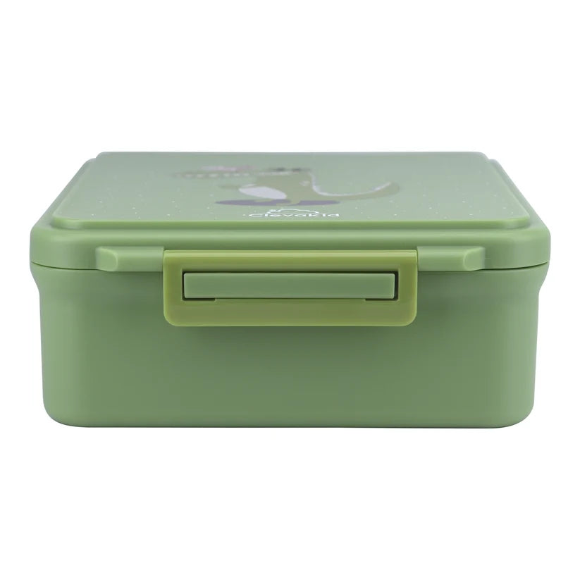 Clevakid Mega Lunch Box Green Leaves 1600ML\54 OZ- ClevaGator Friend