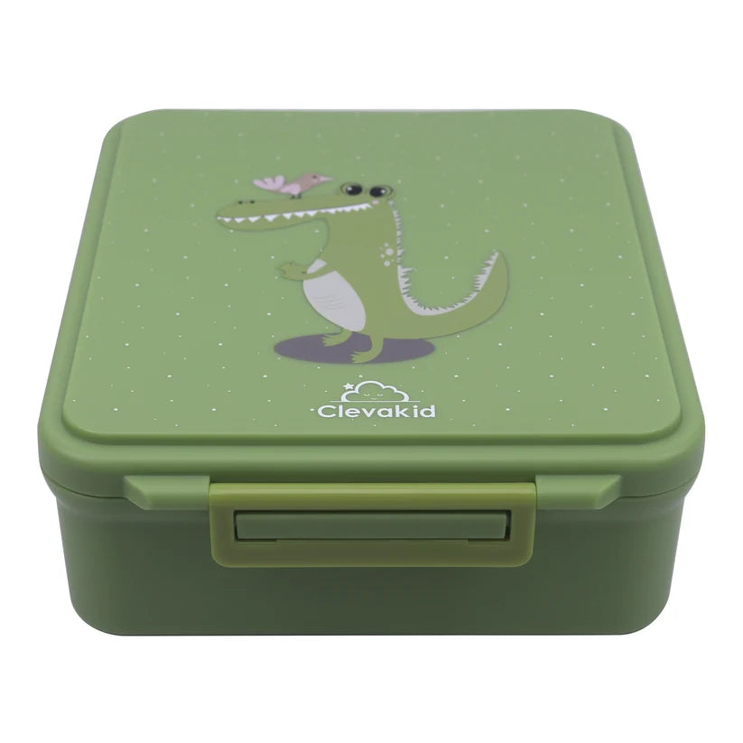 Clevakid Mega Lunch Box Green Leaves 1600ML\54 OZ- ClevaGator Friend