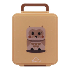 Clevakid Mega Lunch Box Orange Light Peach 1600ML\54 OZ- ClevaOwlee Friend