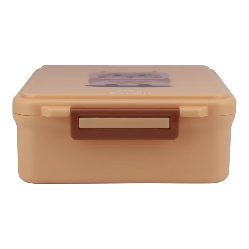 Clevakid Mega Lunch Box Orange Light Peach 1600ML\54 OZ- ClevaOwlee Friend