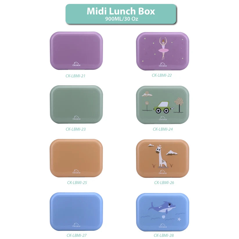 Clevakid Midi  Lunch Box Purple Dark Powder 900ML \30 OZ
