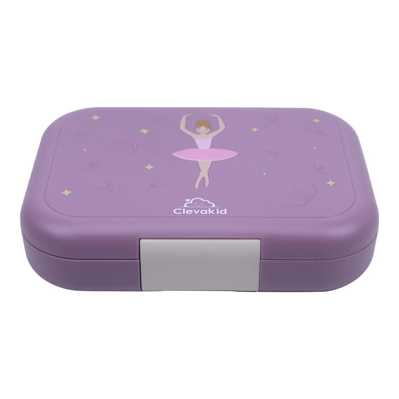 Clevakid Midi  Lunch Box Purple Dark Powder 900ML \30 OZ - Clevapirouette Friend