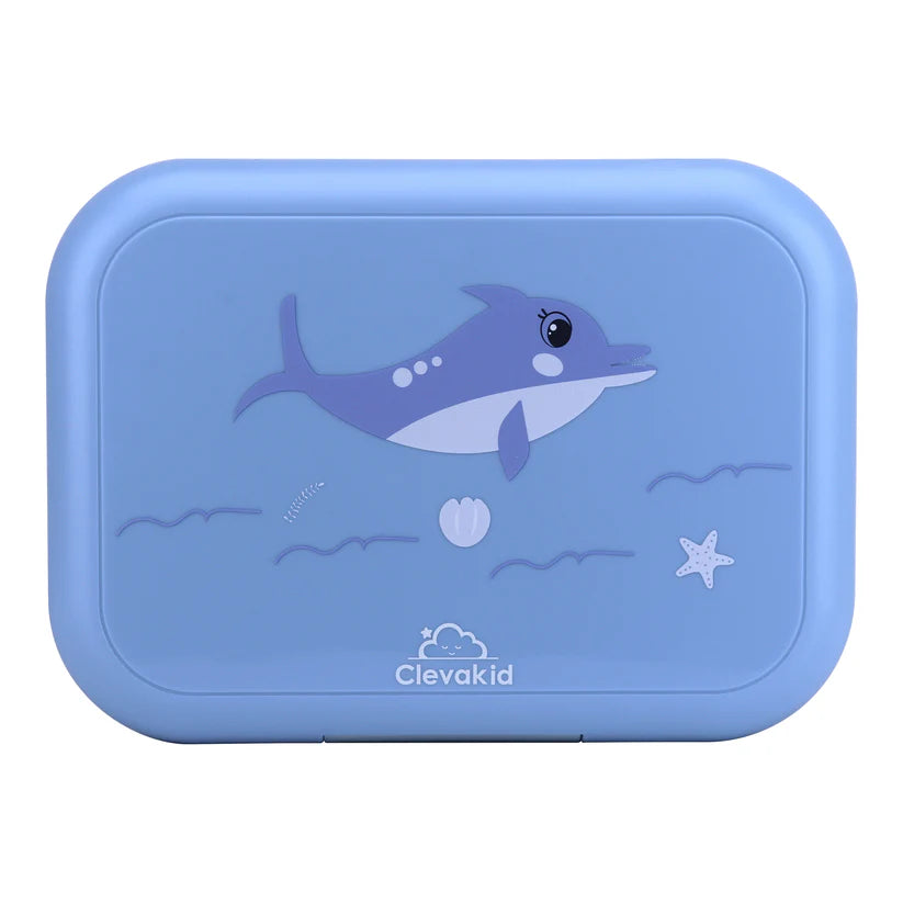 Clevakid Midi  Lunch Box Blue Dark Ice 900ML \30 OZ - ClevaFin Friend