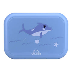 Clevakid Midi  Lunch Box Blue Dark Ice 900ML \30 OZ - ClevaFin Friend