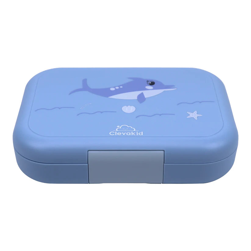 Clevakid Midi  Lunch Box Blue Dark Ice 900ML \30 OZ - ClevaFin Friend