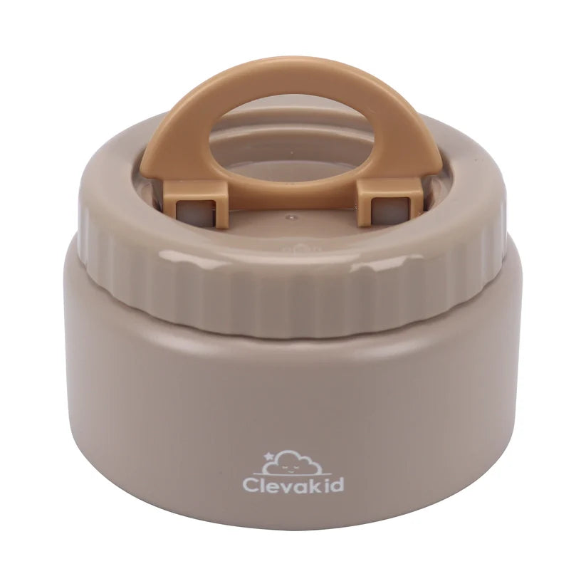 Clevakid Thermal Food Jar Brown Dark Toffeh 250ML \8 OZ