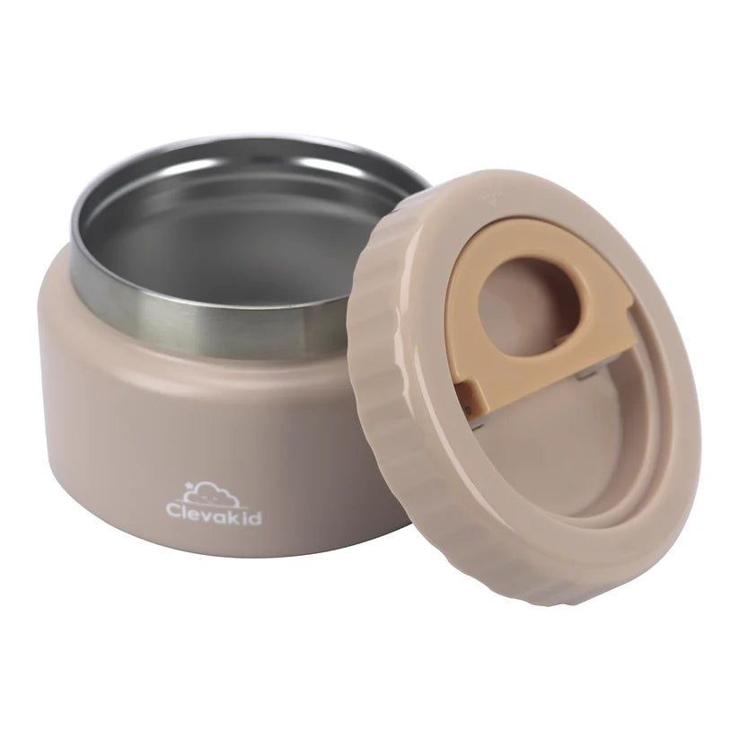Clevakid Thermal Food Jar Brown Dark Toffeh 250ML \8 OZ