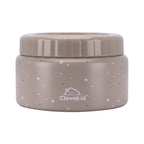 Clevakid Thermal Food Jar Brown Dark Toffeh 250ML \8 OZ - stars Design