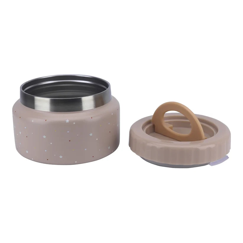 Clevakid Thermal Food Jar Brown Dark Toffeh 250ML \8 OZ - stars Design
