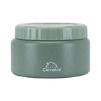 Clevakid Thermal Food Jar Green  Olive 250ML \8 OZ - stars Design