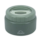 Clevakid Thermal Food Jar Green  Olive 250ML \8 OZ - stars Design
