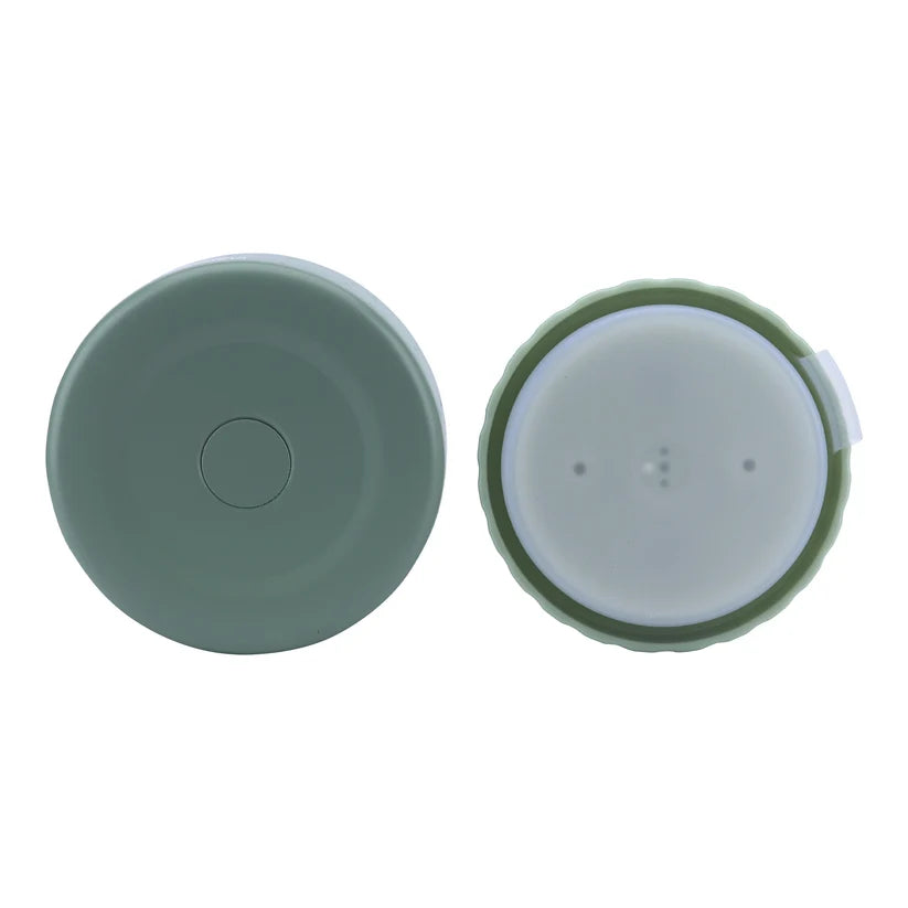 Clevakid Thermal Food Jar Green  Olive 250ML \8 OZ - stars Design