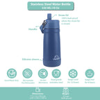 Clevakid Stainless Steel Water Bottle Blue Turquoise- 530ML\18 OZ