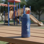 Clevakid Stainless Steel Water Bottle Blue Turquoise- 530ML\18 OZ - ClevaAstroo Friend