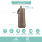 Clevakid Stainless Steel Water Bottle Brown Latte- 530ML\18 OZ