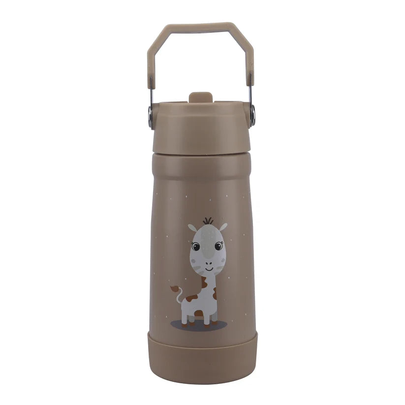 Clevakid Stainless Steel Water Bottle Brown Latte- 530ML\18 OZ - ClevaNeckee Friend