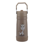 Clevakid Stainless Steel Water Bottle Brown Latte- 530ML\18 OZ - ClevaNeckee Friend