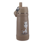 Clevakid Stainless Steel Water Bottle Brown Latte- 530ML\18 OZ - ClevaNeckee Friend