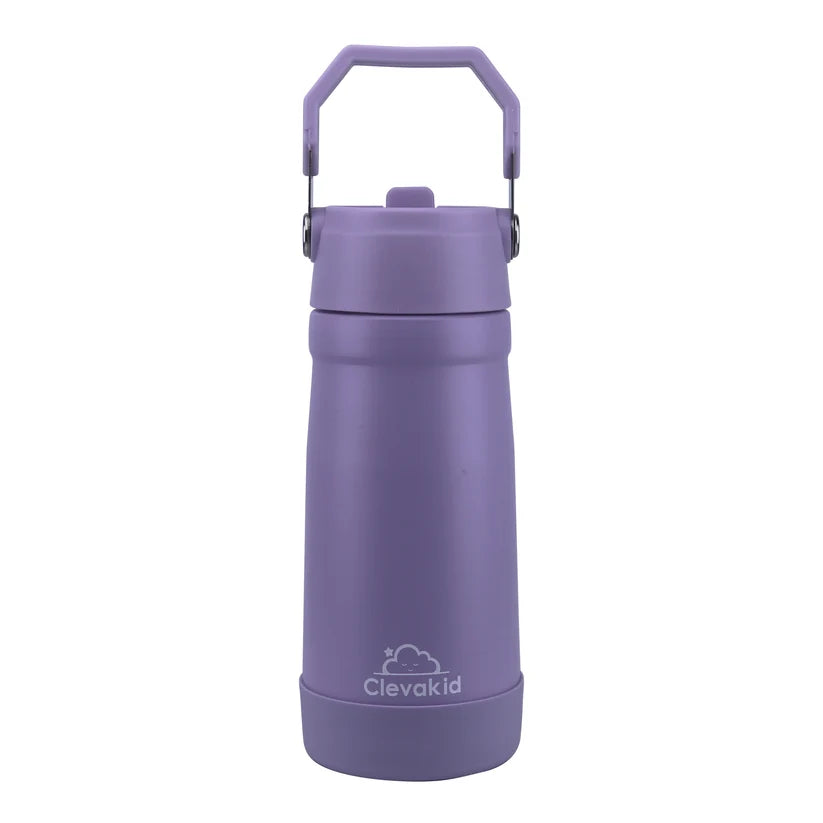Clevakid Stainless Steel Water Bottle Purple Light- 530ML\18 OZ