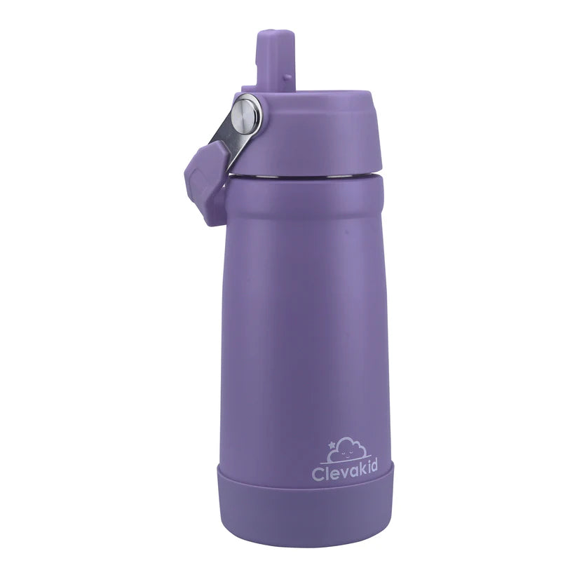 Clevakid Stainless Steel Water Bottle Purple Light- 530ML\18 OZ