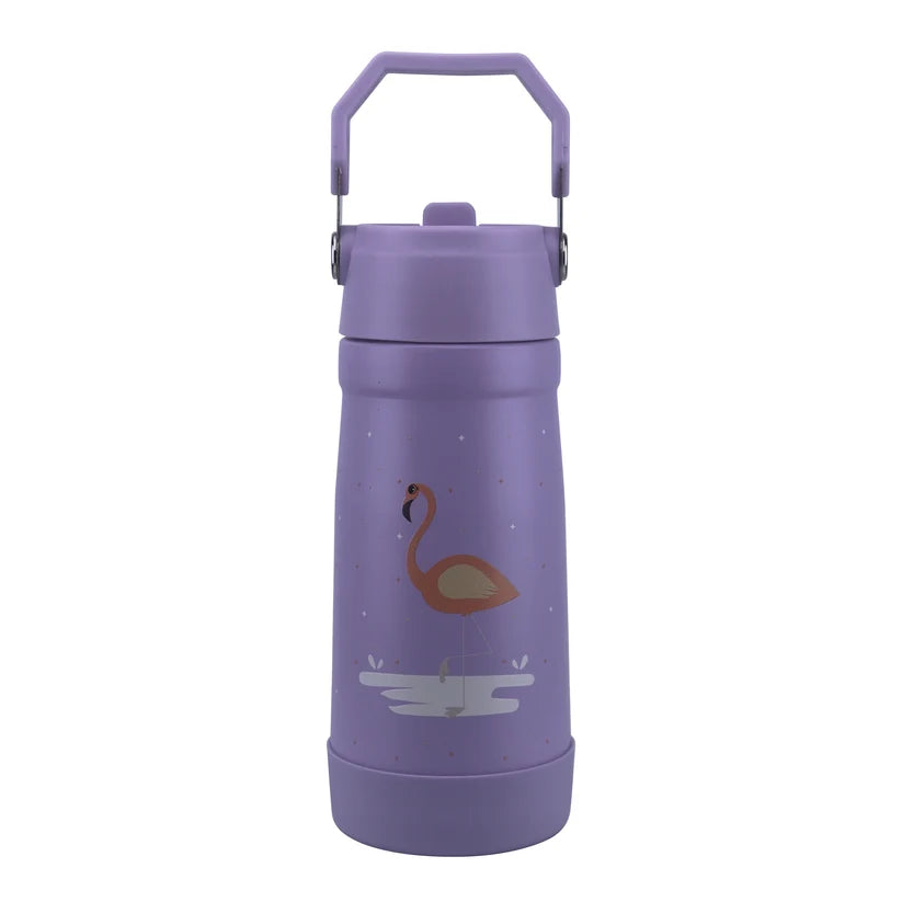 Clevakid Stainless Steel Water Bottle Purple Light- 530ML\18 OZ - ClevaMingoo Friend