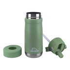 Clevakid Stainless Steel Water Bottle Green Leaves- 530ML\18 OZ