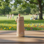 Clevakid Stainless Steel Water Bottle Orange Light Peach- 530ML\18 OZ