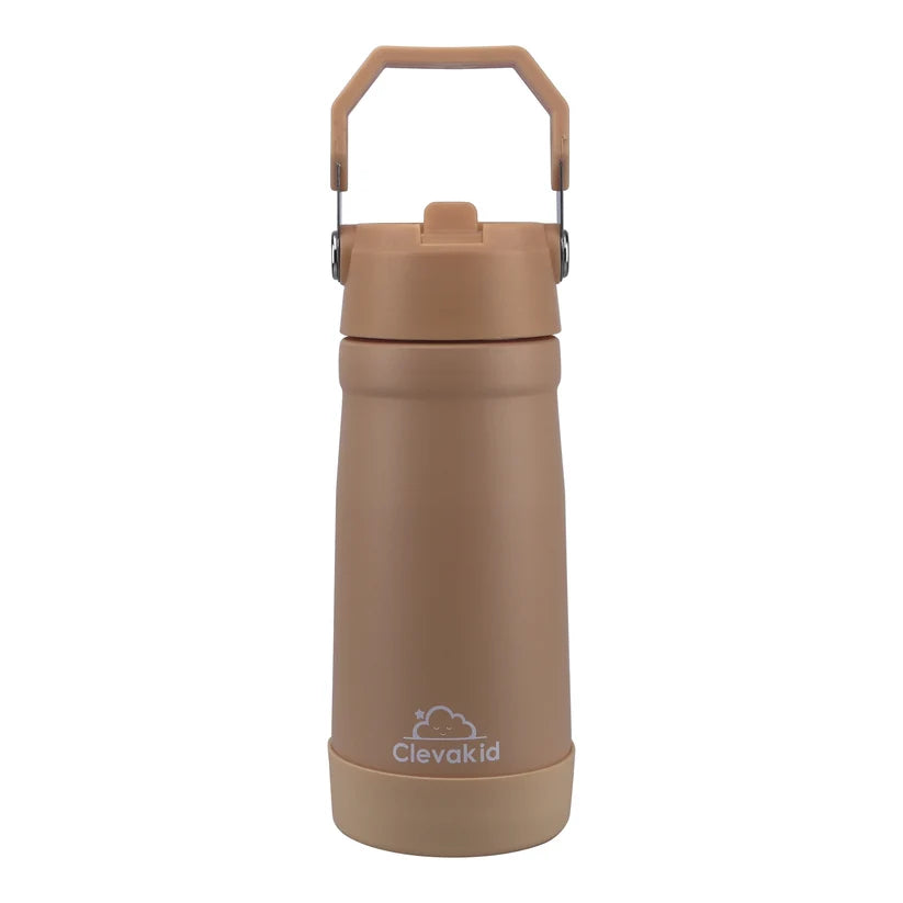 Clevakid Stainless Steel Water Bottle Orange Light Peach- 530ML\18 OZ