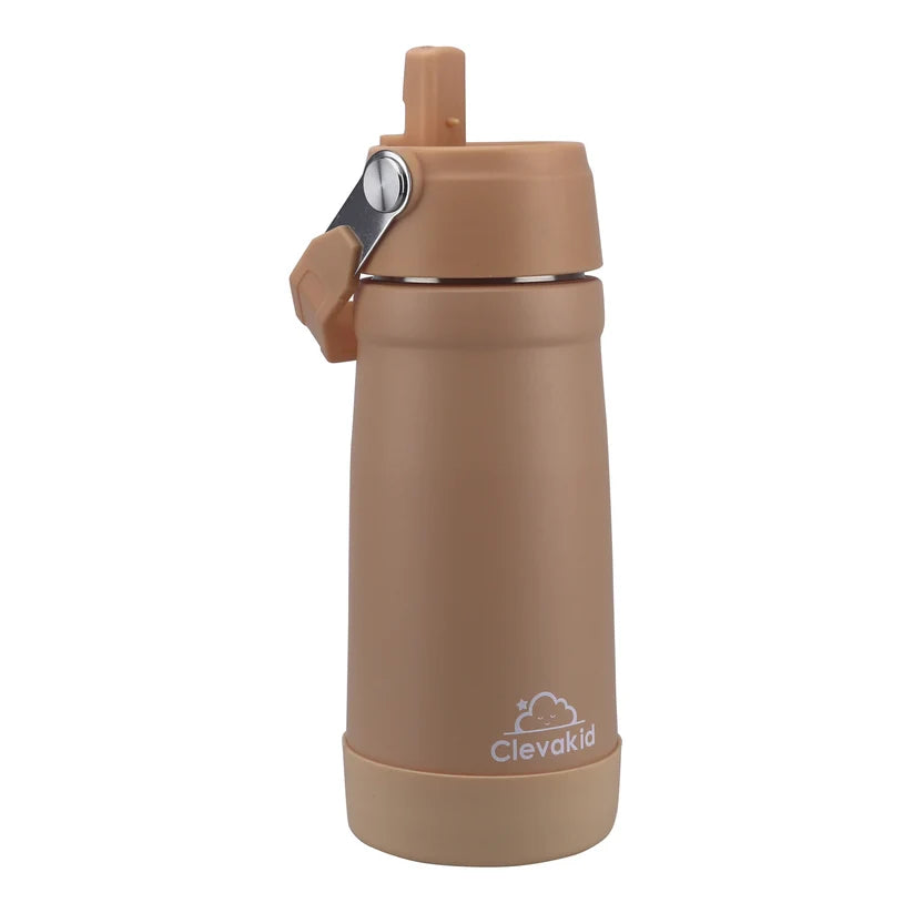 Clevakid Stainless Steel Water Bottle Orange Light Peach- 530ML\18 OZ