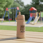 Clevakid Stainless Steel Water Bottle Orange Light Peach- 530ML\18 OZ - ClevaOwlee Friend