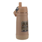 Clevakid Stainless Steel Water Bottle Orange Light Peach- 530ML\18 OZ - ClevaOwlee Friend