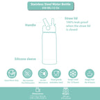 Clevakid Stainless Steel Water Bottle Dark Brown Toffee- 350ML\12 OZ
