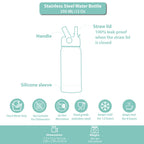 Clevakid Stainless Steel Water Bottle Purple Light Powder- 350ML\12 OZ