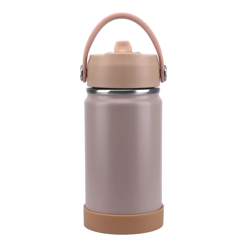 Clevakid Stainless Steel Water Bottle Dark Brown Toffee- 350ML\12 OZ