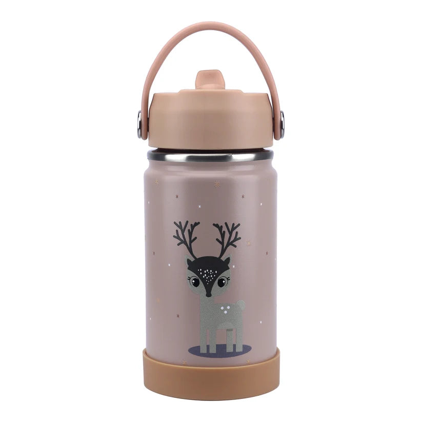 Clevakid Stainless Steel Water Bottle Dark Brown Toffee- 350ML\12 OZ - ClevaWhity Friend