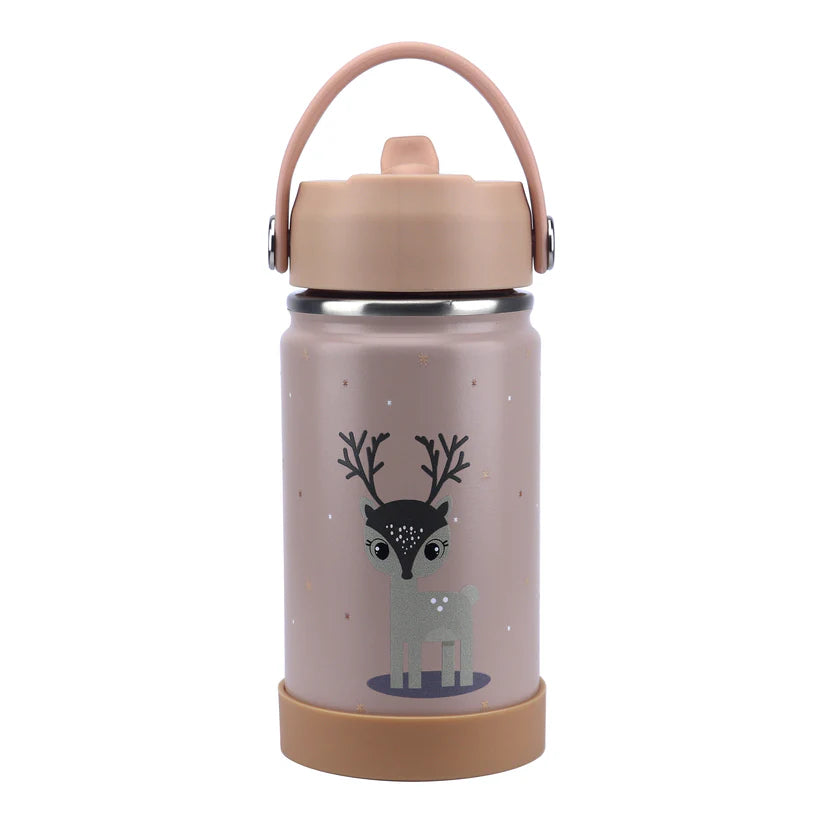 Clevakid Stainless Steel Water Bottle Dark Brown Toffee- 350ML\12 OZ - ClevaWhity Friend